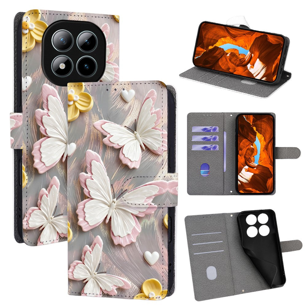 For Xiaomi Redmi Note 15 Pro+ 5G (Global) / Poco M8 Pro 5G Case Pattern Printed PU Leather Wallet Flip Phone Cover
