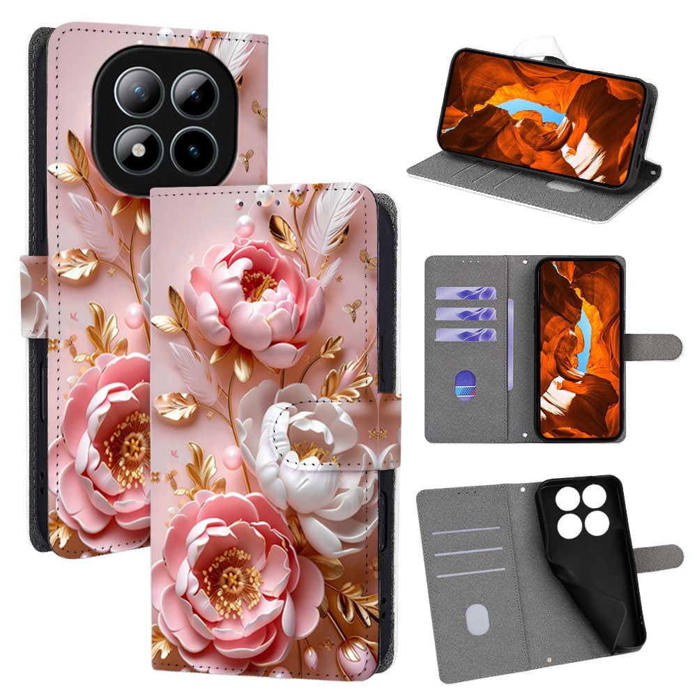For Xiaomi Redmi Note 15 Pro+ 5G (Global) / Poco M8 Pro 5G Case Pattern Printed PU Leather Wallet Flip Phone Cover
