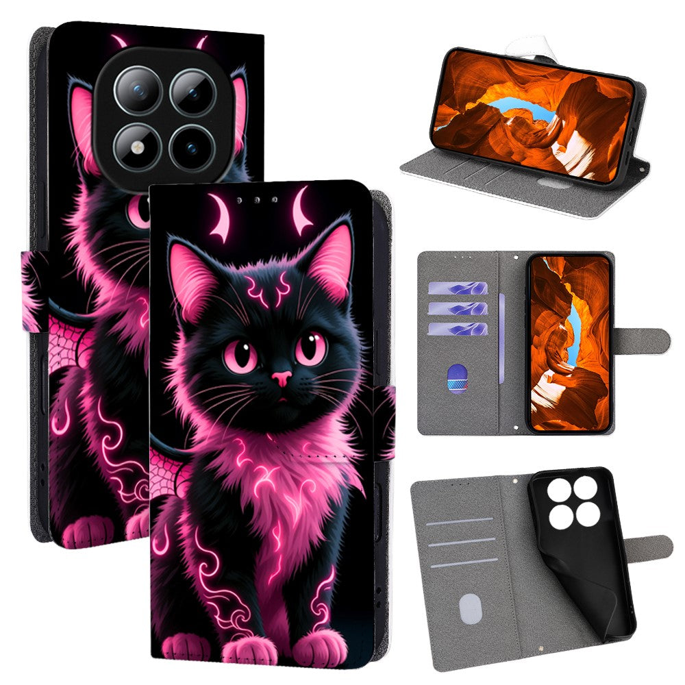 For Xiaomi Redmi Note 15 Pro+ 5G (Global) / Poco M8 Pro 5G Case Pattern Printed PU Leather Wallet Flip Phone Cover