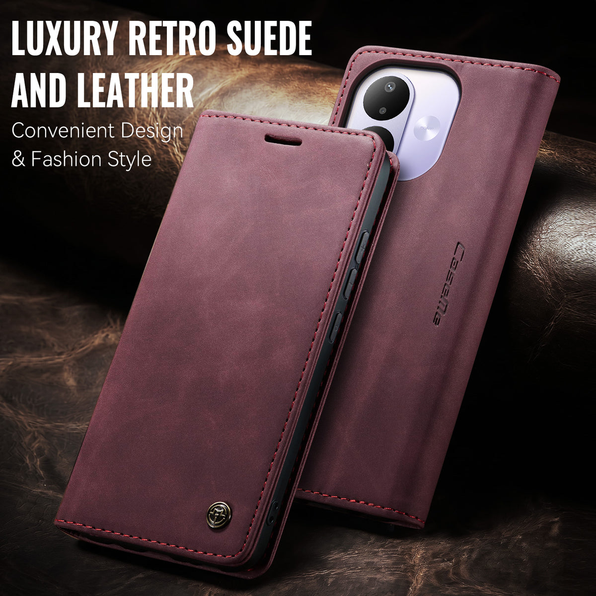 CASEME 013-serien PU-lædermobil-etui med stativ, pung-etui til Xiaomi Redmi Note 17 4G (Global) / Xiaomi Redmi Note 17 (Indien/Kina) 5G / Xiaomi Redmi Note 17 5G (Global)