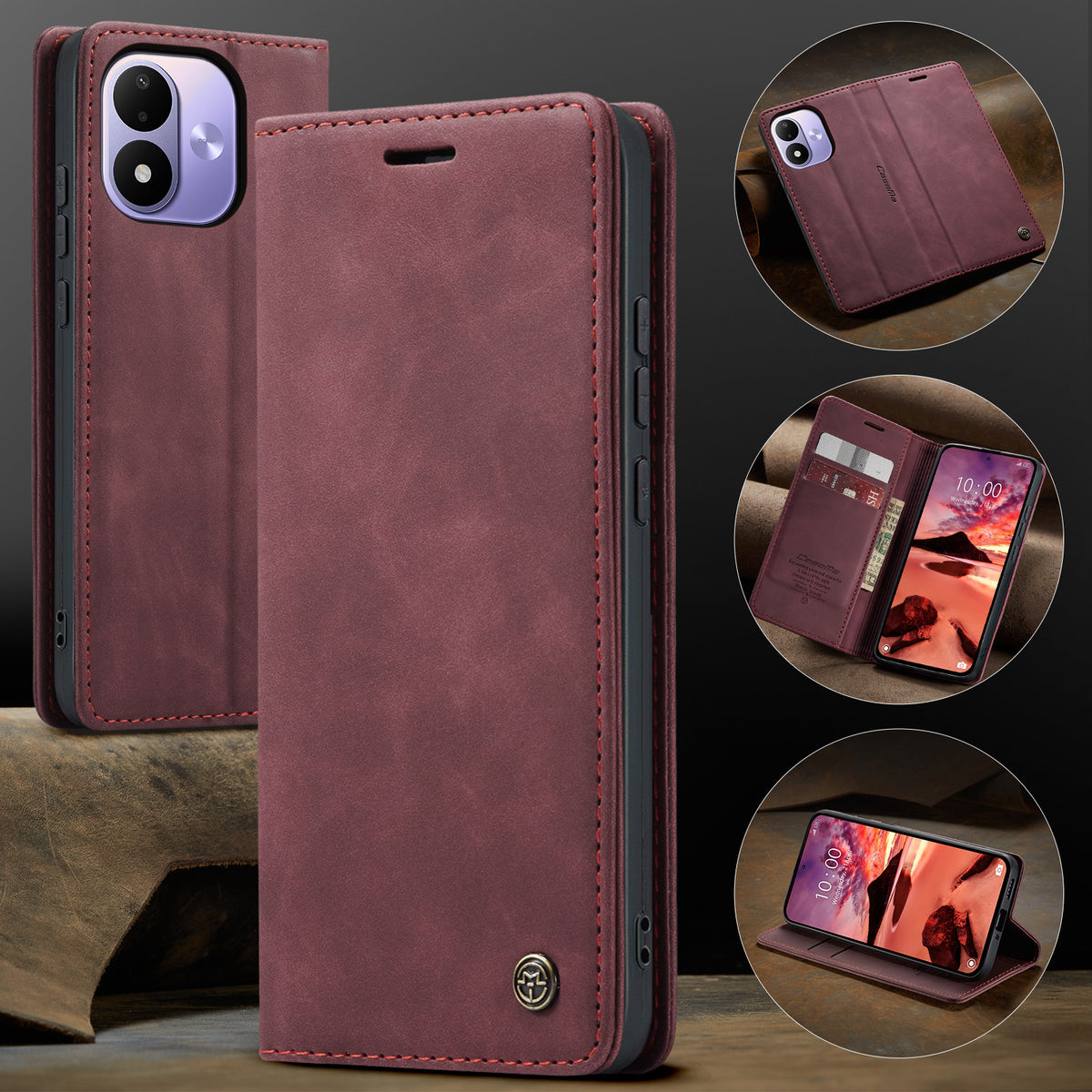 CASEME 013-serien PU-lædermobil-etui med stativ, pung-etui til Xiaomi Redmi Note 17 4G (Global) / Xiaomi Redmi Note 17 (Indien/Kina) 5G / Xiaomi Redmi Note 17 5G (Global)