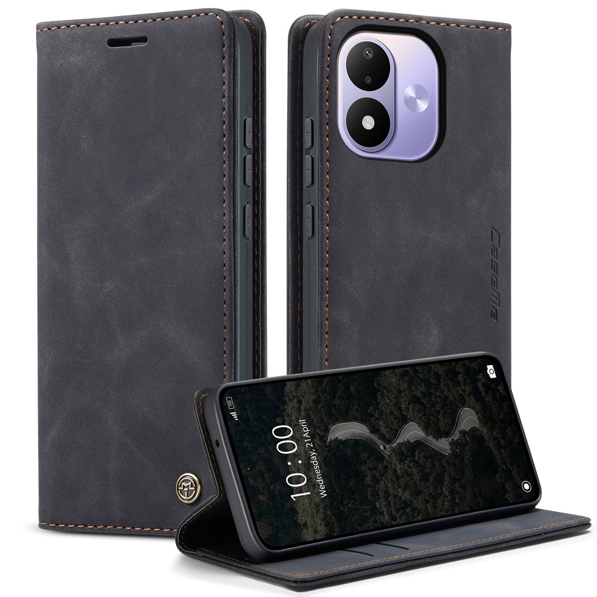 CASEME 013-serien PU-lædermobil-etui med stativ, pung-etui til Xiaomi Redmi Note 17 4G (Global) / Xiaomi Redmi Note 17 (Indien/Kina) 5G / Xiaomi Redmi Note 17 5G (Global)