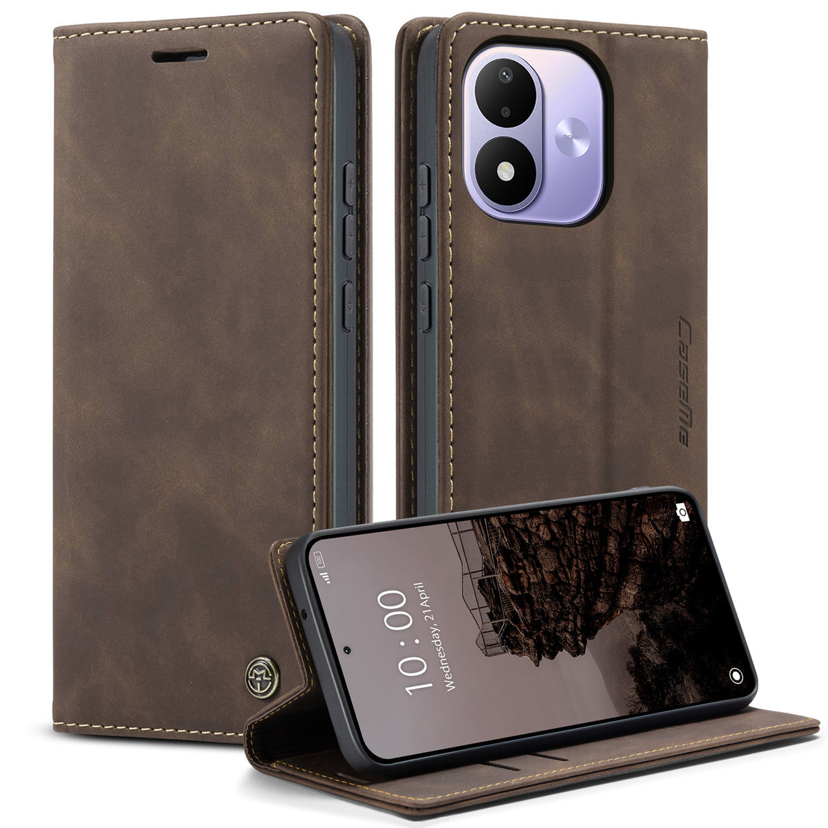 CASEME 013-serien PU-lædermobil-etui med stativ, pung-etui til Xiaomi Redmi Note 17 4G (Global) / Xiaomi Redmi Note 17 (Indien/Kina) 5G / Xiaomi Redmi Note 17 5G (Global)
