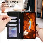 Samsung Galaxy S24+ Oil Wax Läder Plånboksfodral med Roterbara Kortfack