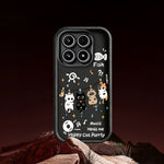 For Xiaomi 17 TPU Case Four Cartoon Cat Pattern Rubberized Phone Back Cover