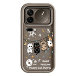 For Xiaomi 17 Pro TPU Case Four Cartoon Cat Pattern Rubberized Phone Back Cover