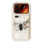 For Xiaomi 17 Pro Max TPU Case Four Cartoon Cat Pattern Rubberized Phone Back Cover