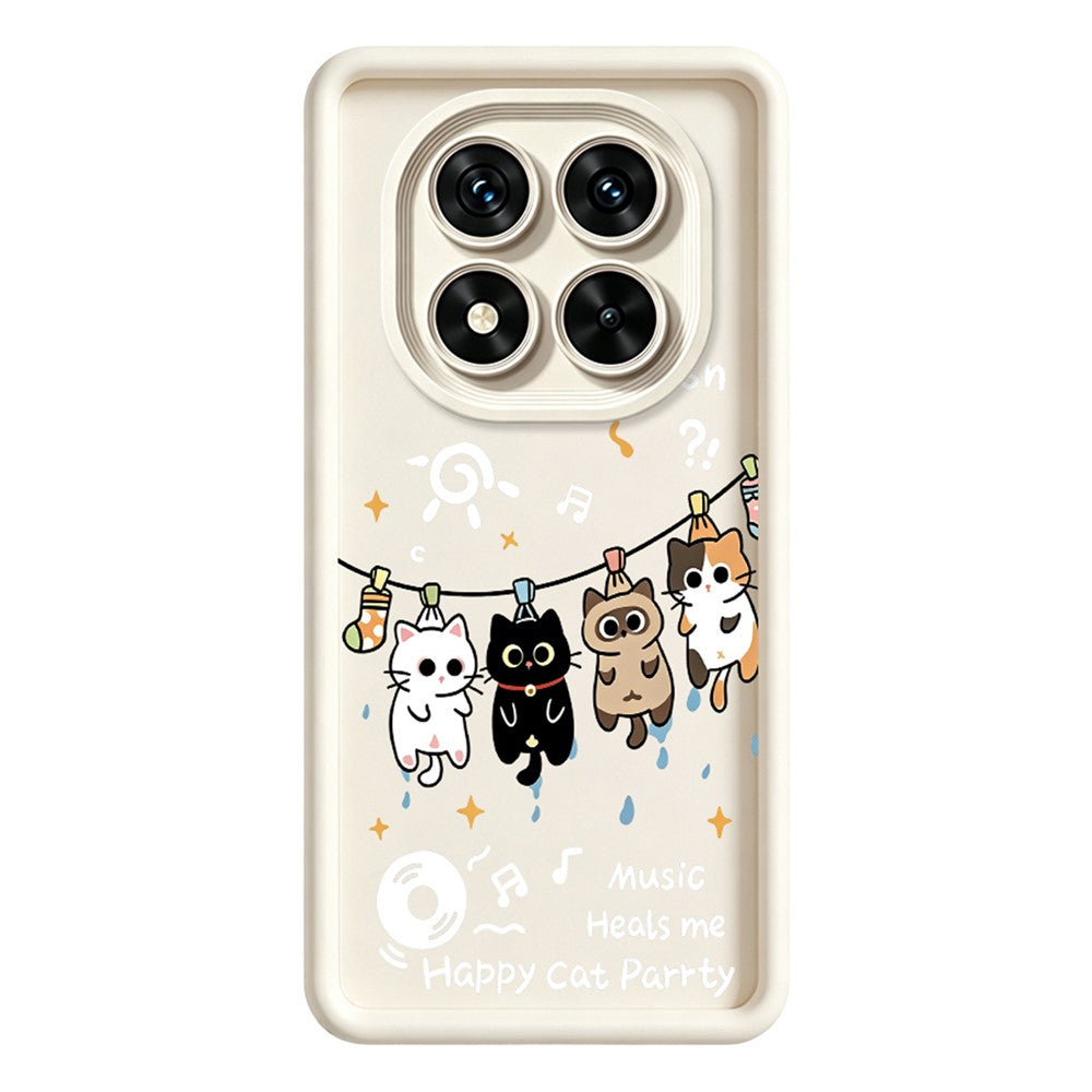 For Xiaomi Redmi Note 15 Pro 5G (Global) TPU Case Four Cartoon Cat Pattern Rubberized Phone Back Cover