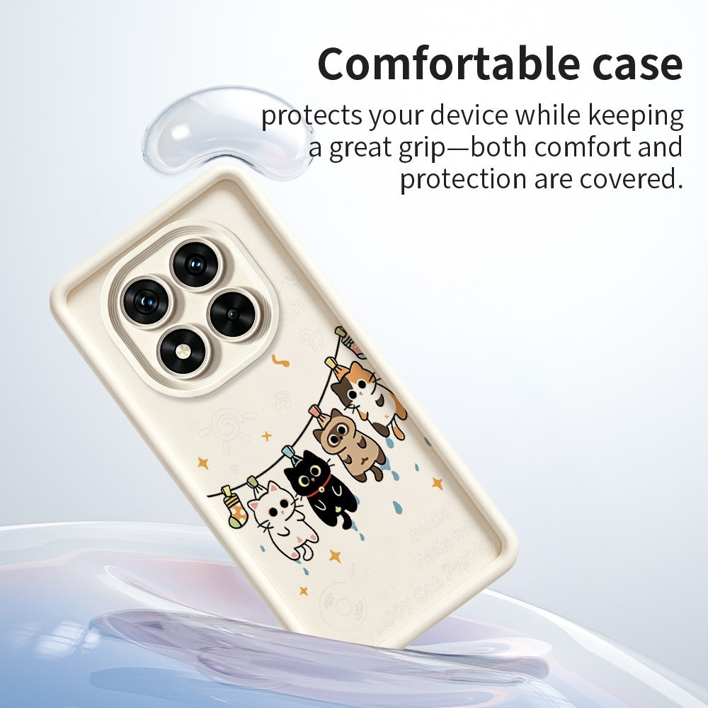 For Xiaomi Redmi Note 15 Pro 5G (Global) TPU Case Four Cartoon Cat Pattern Rubberized Phone Back Cover