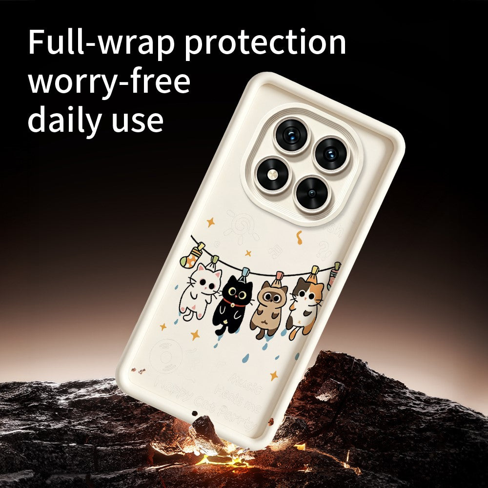 For Xiaomi Redmi Note 15 Pro 5G (Global) TPU Case Four Cartoon Cat Pattern Rubberized Phone Back Cover
