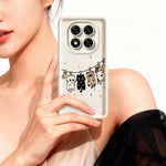 Xiaomi Redmi Note 15 Pro+ 5G (Global) / Poco M8 Pro 5G TPU-skal med mönster av fyra tecknade katter, gummerat bakstycke