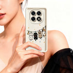 TPU-skal för Xiaomi Redmi Note 15 5G (Global) / 15 4G (Global) / Poco M8 5G, gummibelagt bakstycke med fyra tecknade katter