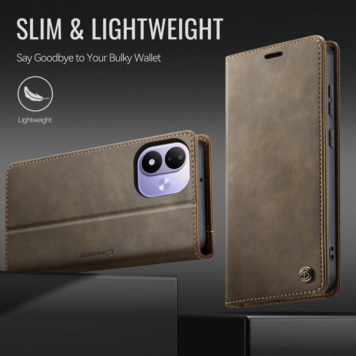 CASEME for Xiaomi Redmi Note 17 5G (Global) / Xiaomi Redmi Note 17 4G (Global) Case  033 Series RFID Blocking Wallet Stand Calf Texture Leather Phone Cover