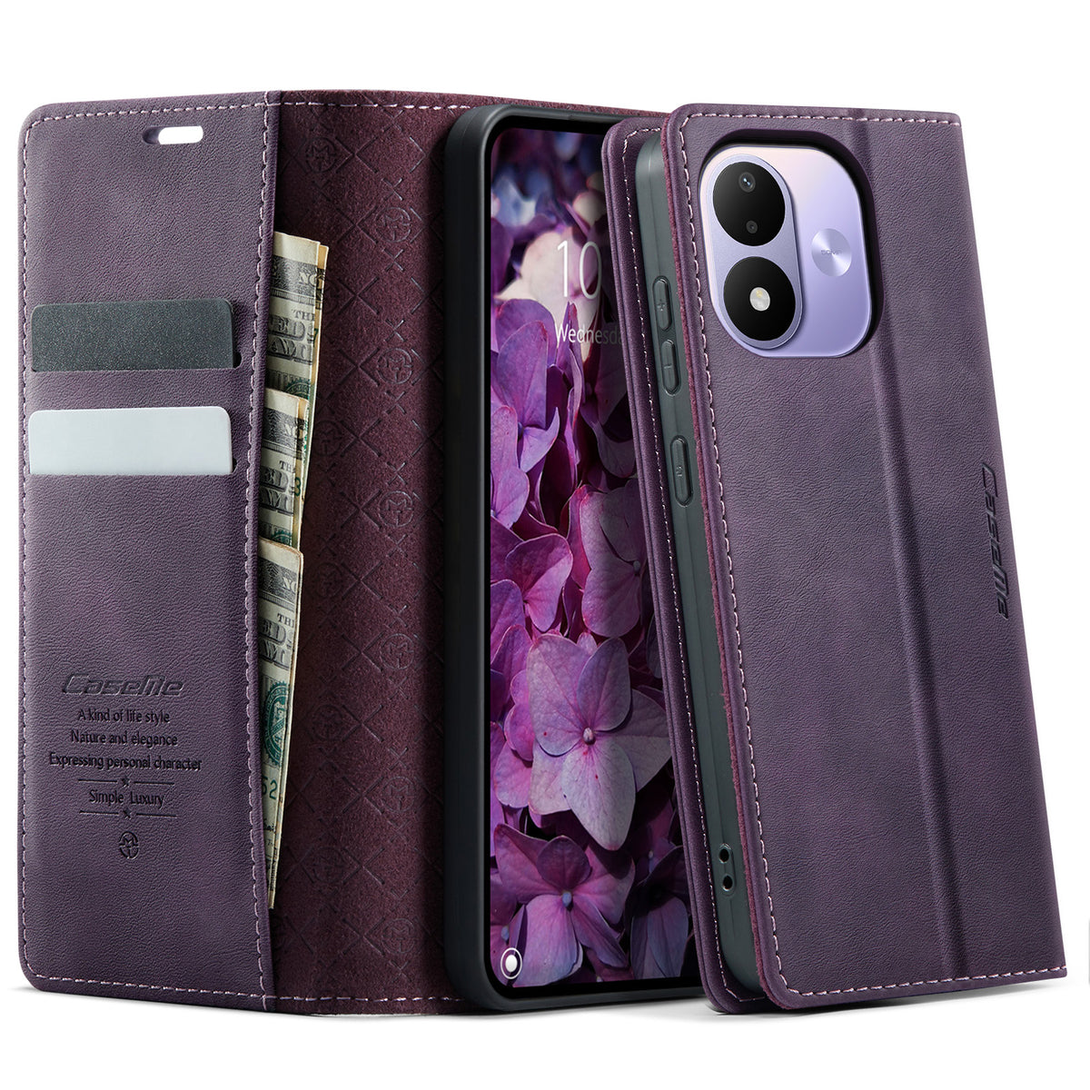 CASEME for Xiaomi Redmi Note 17 5G (Global) / Xiaomi Redmi Note 17 4G (Global) Case  033 Series RFID Blocking Wallet Stand Calf Texture Leather Phone Cover