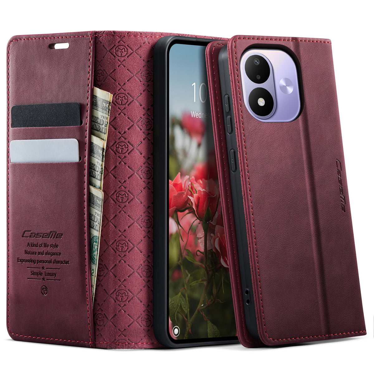 CASEME for Xiaomi Redmi Note 17 5G (Global) / Xiaomi Redmi Note 17 4G (Global) Case  033 Series RFID Blocking Wallet Stand Calf Texture Leather Phone Cover