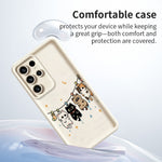 Samsung Galaxy S26 Ultra TPU-skal med fyra tecknade katter och gummibelagt bakstycke