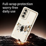 Samsung Galaxy A37 5G TPU-skal med fyra tecknade katter och gummibelagt bakstycke