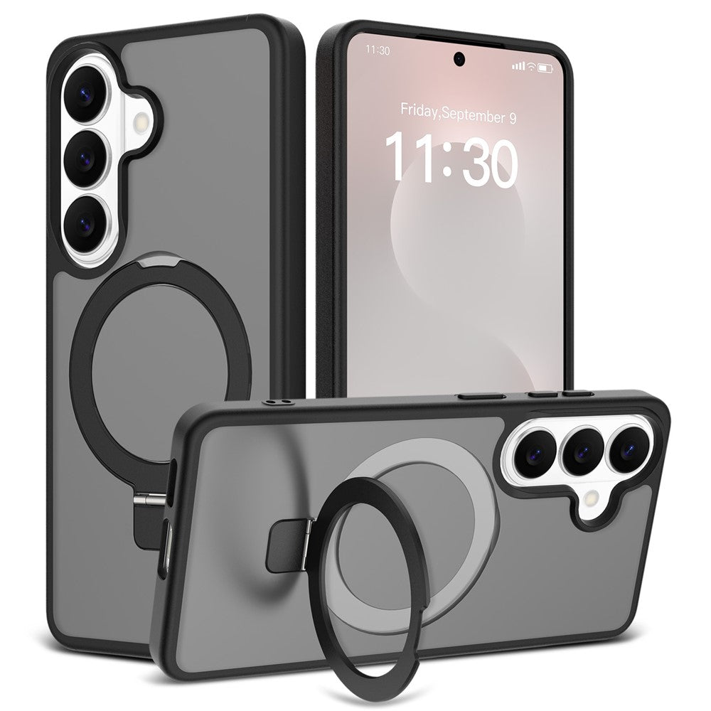 Samsung Galaxy S26+ Skal Magnetiskt Stöd PC + TPU Matt Finish Stötsäkert mobilskydd