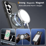 Samsung Galaxy S26+ Skal Magnetiskt Stöd PC + TPU Matt Finish Stötsäkert mobilskydd