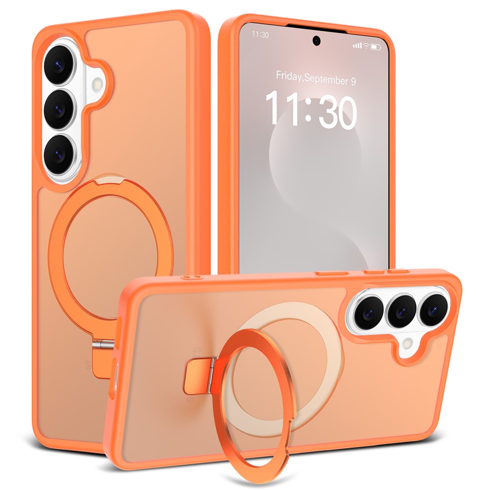 Samsung Galaxy S26+ Skal Magnetiskt Stöd PC + TPU Matt Finish Stötsäkert mobilskydd
