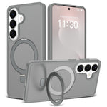 Samsung Galaxy S26+ Skal Magnetiskt Stöd PC + TPU Matt Finish Stötsäkert mobilskydd