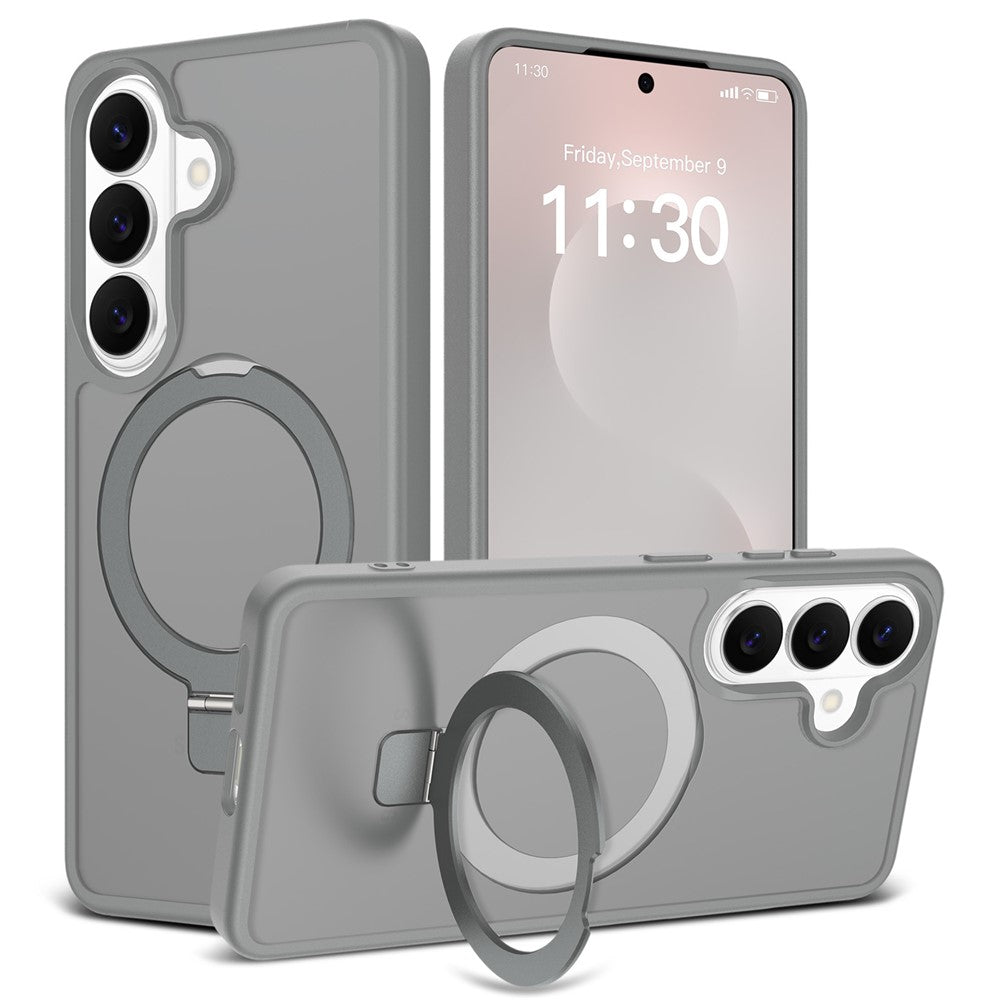Samsung Galaxy S26+ Skal Magnetiskt Stöd PC + TPU Matt Finish Stötsäkert mobilskydd