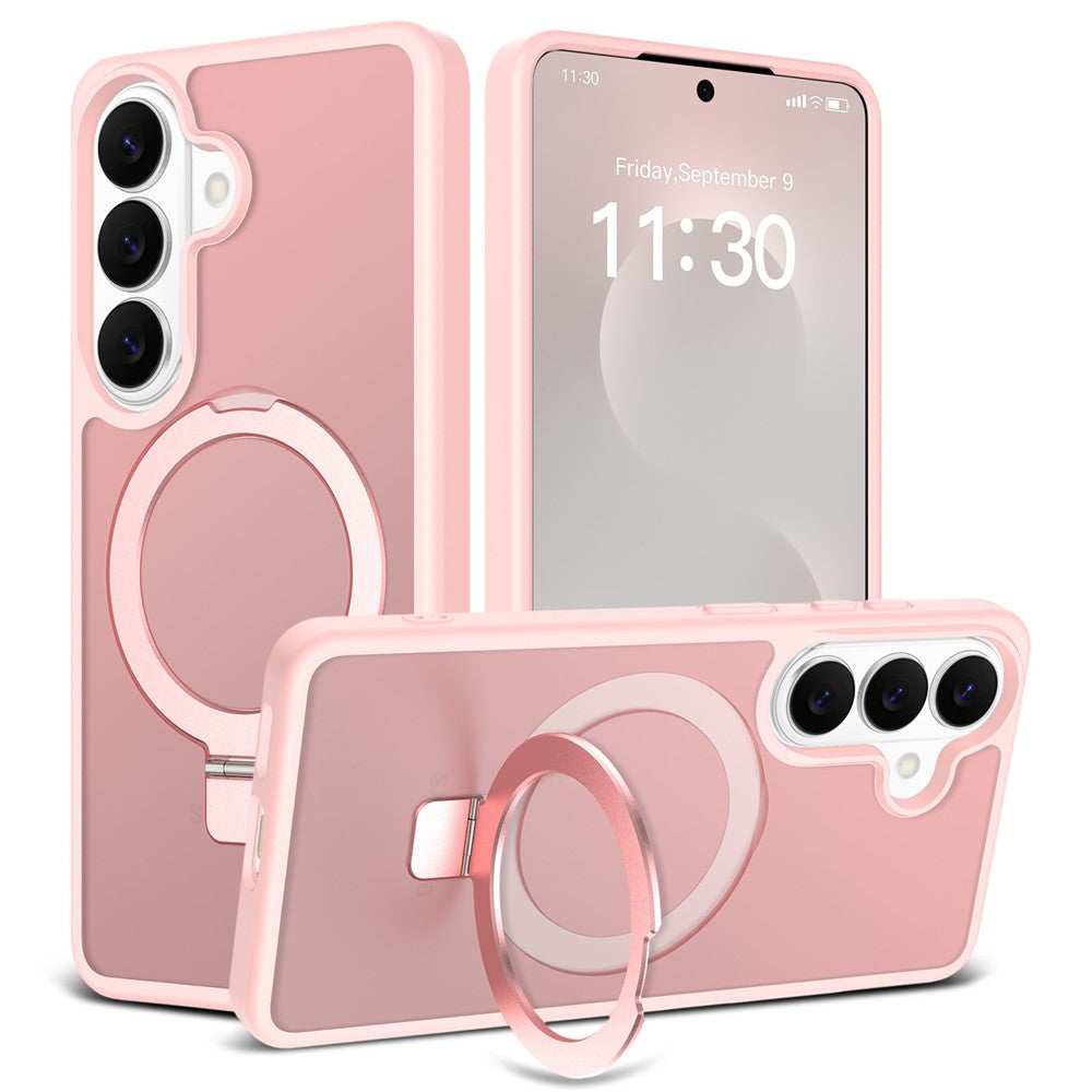 Samsung Galaxy S26+ Skal Magnetiskt Stöd PC + TPU Matt Finish Stötsäkert mobilskydd