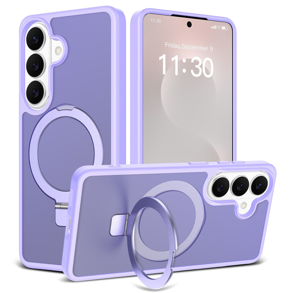 Samsung Galaxy S26+ Skal Magnetiskt Stöd PC + TPU Matt Finish Stötsäkert mobilskydd