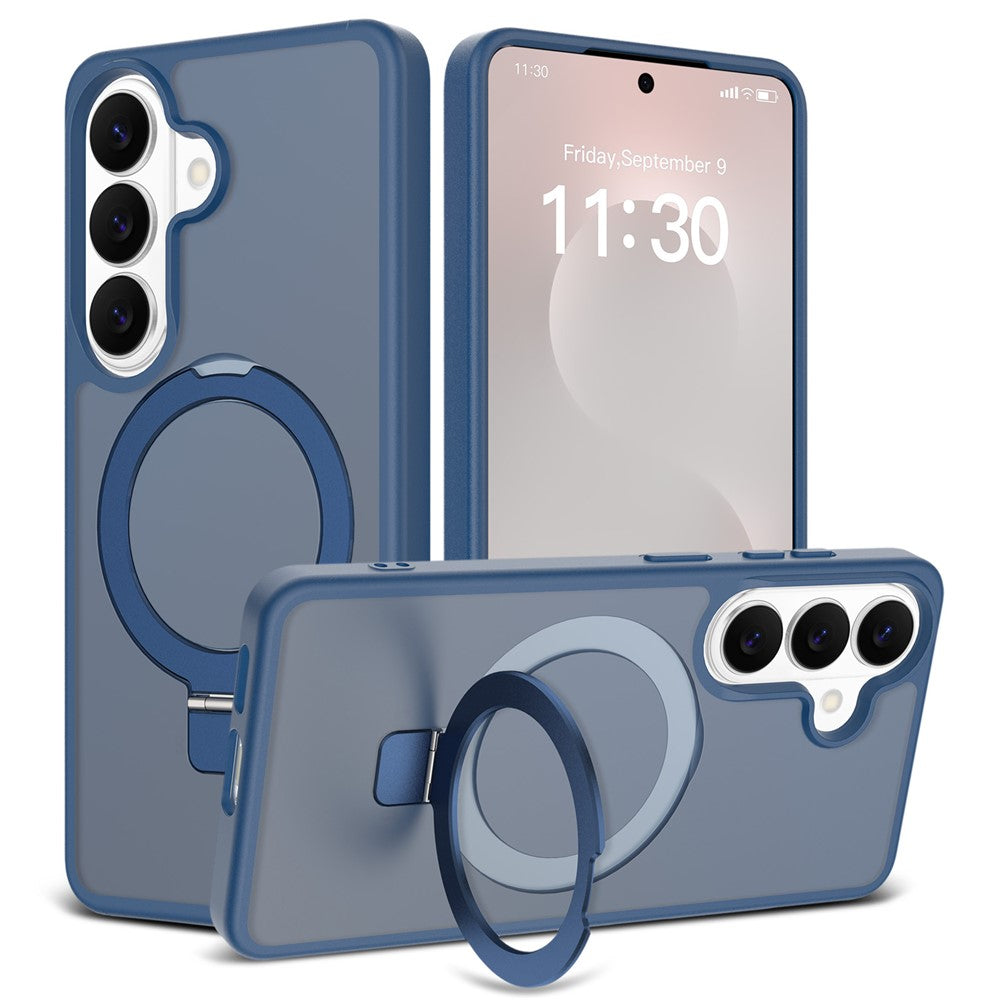 Samsung Galaxy S26+ Skal Magnetiskt Stöd PC + TPU Matt Finish Stötsäkert mobilskydd