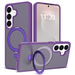 Samsung Galaxy S26+ Skal Magnetiskt Stöd PC + TPU Matt Finish Stötsäkert mobilskydd