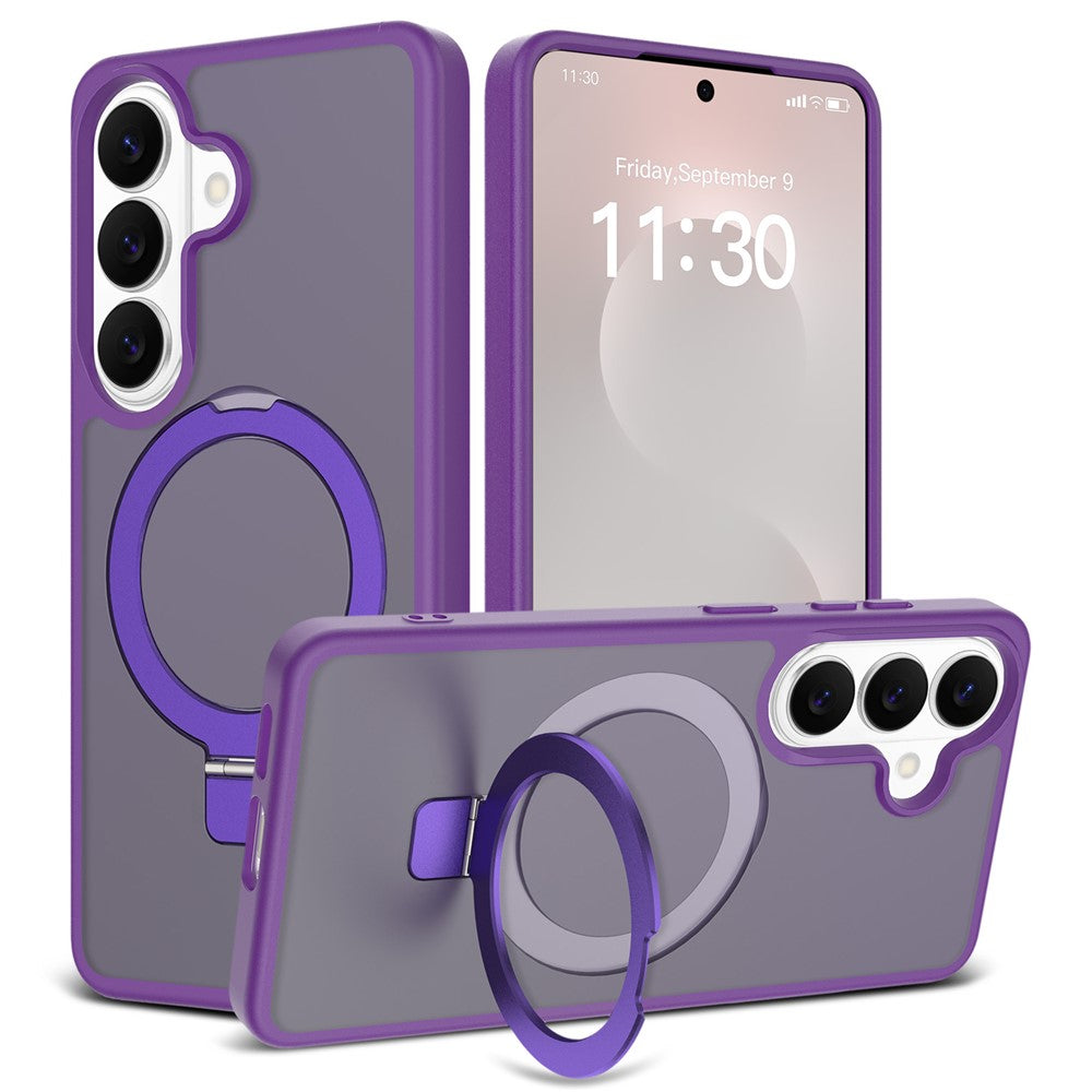 Samsung Galaxy S26+ Skal Magnetiskt Stöd PC + TPU Matt Finish Stötsäkert mobilskydd