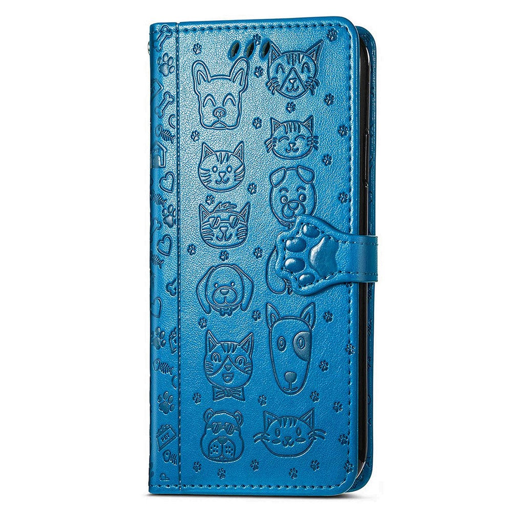 For Xiaomi 17T Case with Tempered Glass Screen Protector Cute Cat Dog Pattern PU Leather Wallet Phone Cover