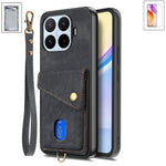 For Xiaomi 17T Case with Tempered Glass Screen Protector Card Holder Retro PU Leather Phone Back Cover