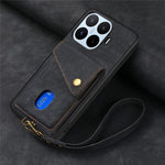 For Xiaomi 17T Case with Tempered Glass Screen Protector Card Holder Retro PU Leather Phone Back Cover