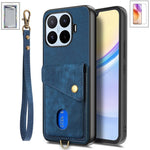 For Xiaomi 17T Case with Tempered Glass Screen Protector Card Holder Retro PU Leather Phone Back Cover