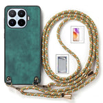 For Xiaomi 17T Case Retro Leather Phone Back Cover with Adjustable Strap + Screen Protector