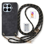 For Xiaomi 17T Case Retro Leather Phone Back Cover with Adjustable Strap + Screen Protector