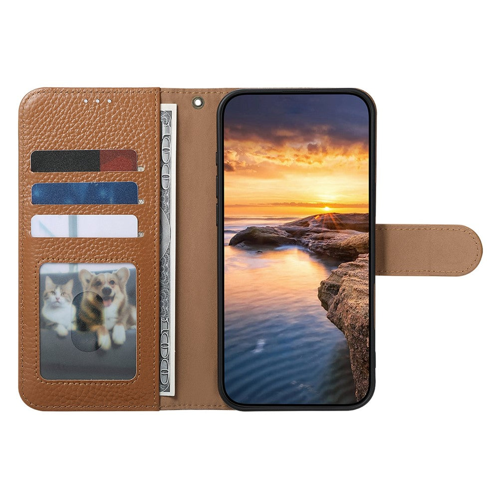 For Xiaomi 17T Case Split Leather Wallet RFID Blocking Phone Cover with Tempered Glass Screen Protector