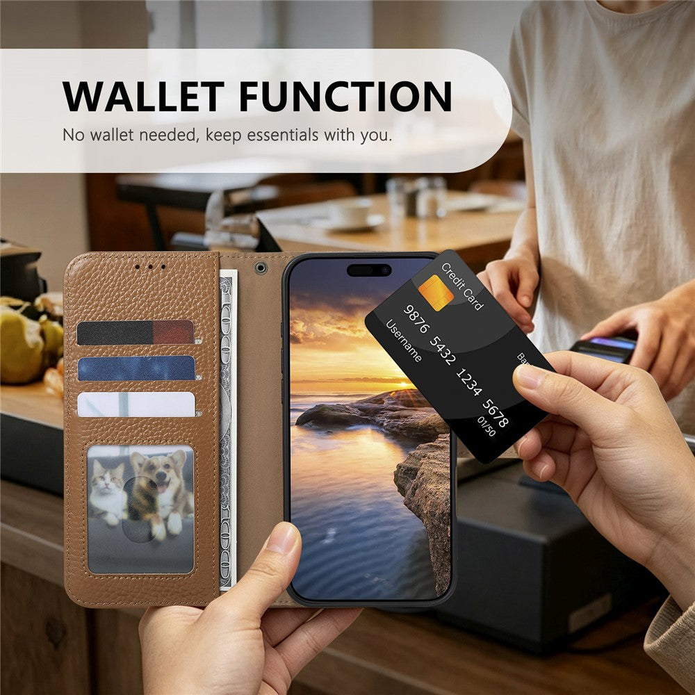 For Xiaomi 17T Case Split Leather Wallet RFID Blocking Phone Cover with Tempered Glass Screen Protector