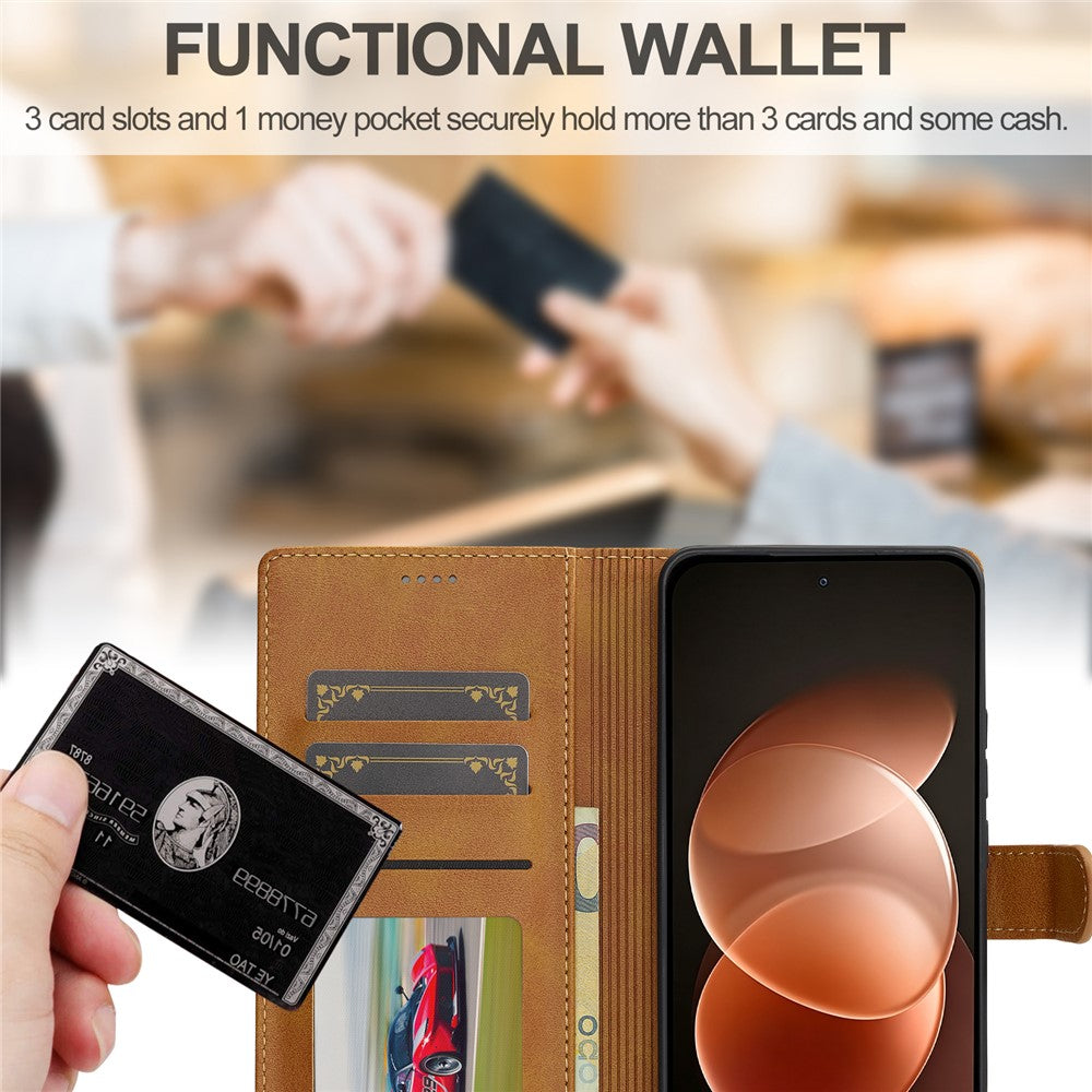 LC.IMEEKE for Xiaomi Redmi Note 17 Pro 5G Case Wallet Calf Texture Leather Phone Cover