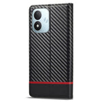 LC.IMEEKE Plånboksfodral för Xiaomi Redmi Note 17 4G (Global) / Note 17 5G (Global) / Note 17 (Indien/Kina) 5G, mobilskal i läder med kolfiberstruktur