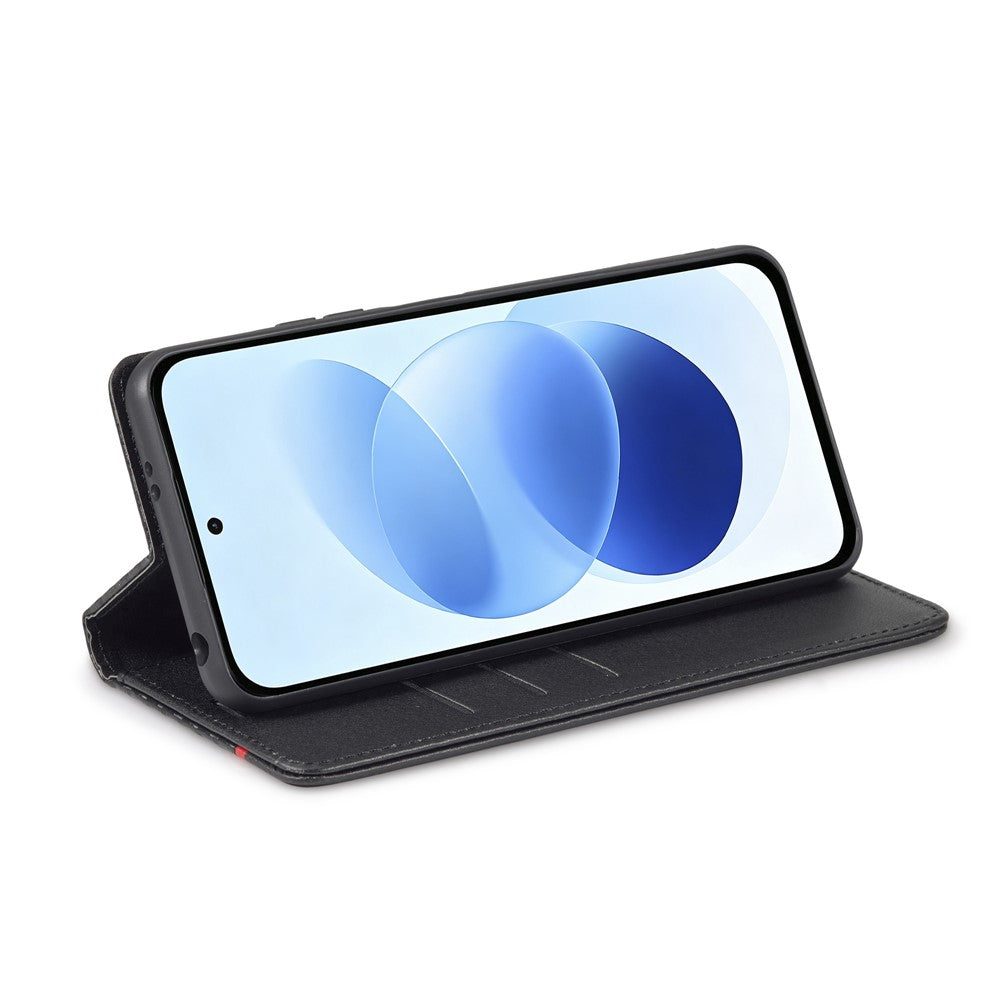 LC.IMEEKE Plånboksfodral för Xiaomi Redmi Note 17 4G (Global) / Note 17 5G (Global) / Note 17 (Indien/Kina) 5G, mobilskal i läder med kolfiberstruktur
