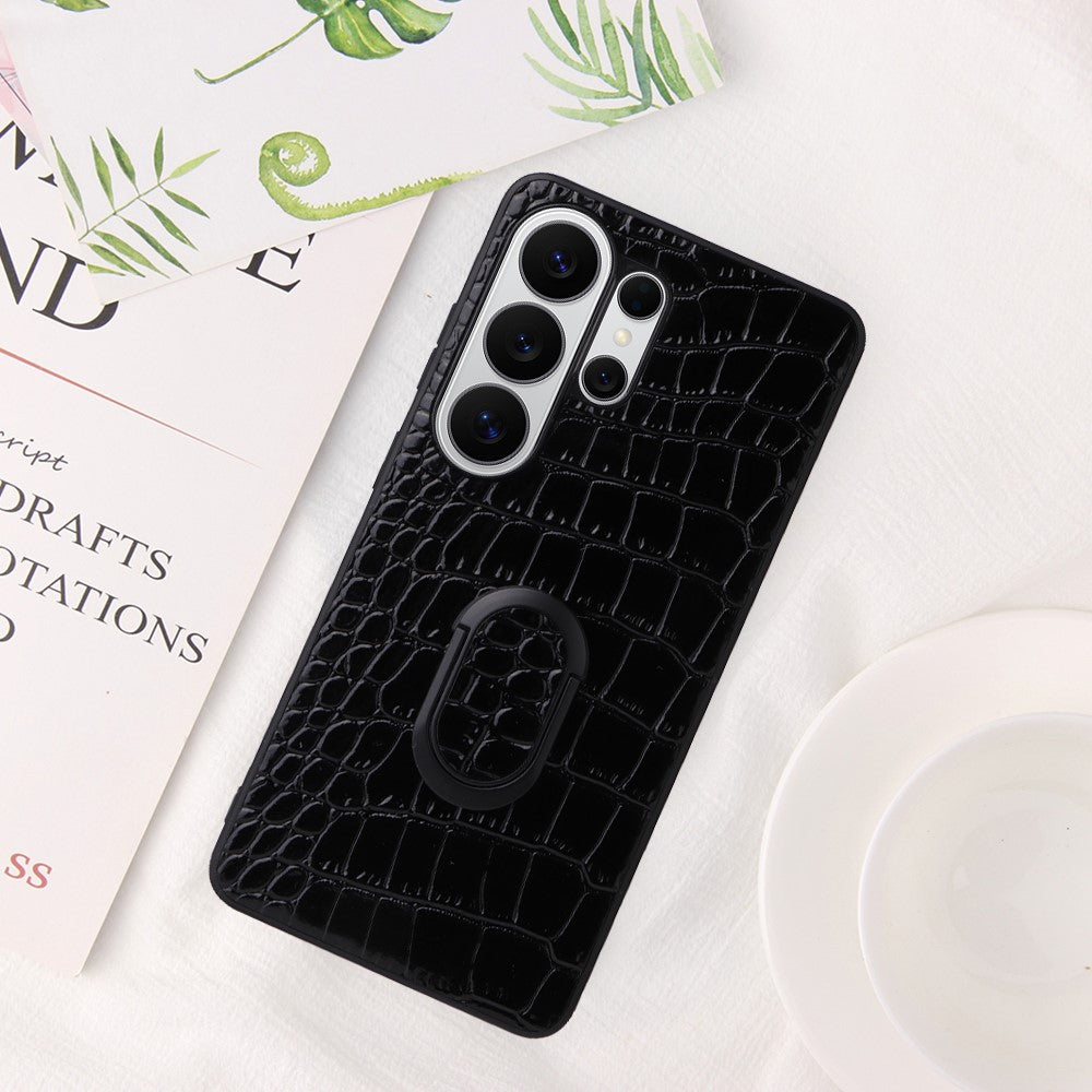 Samsung Galaxy S26 Ultra Skal Stativ Läder+TPU+PC mobil Baksida