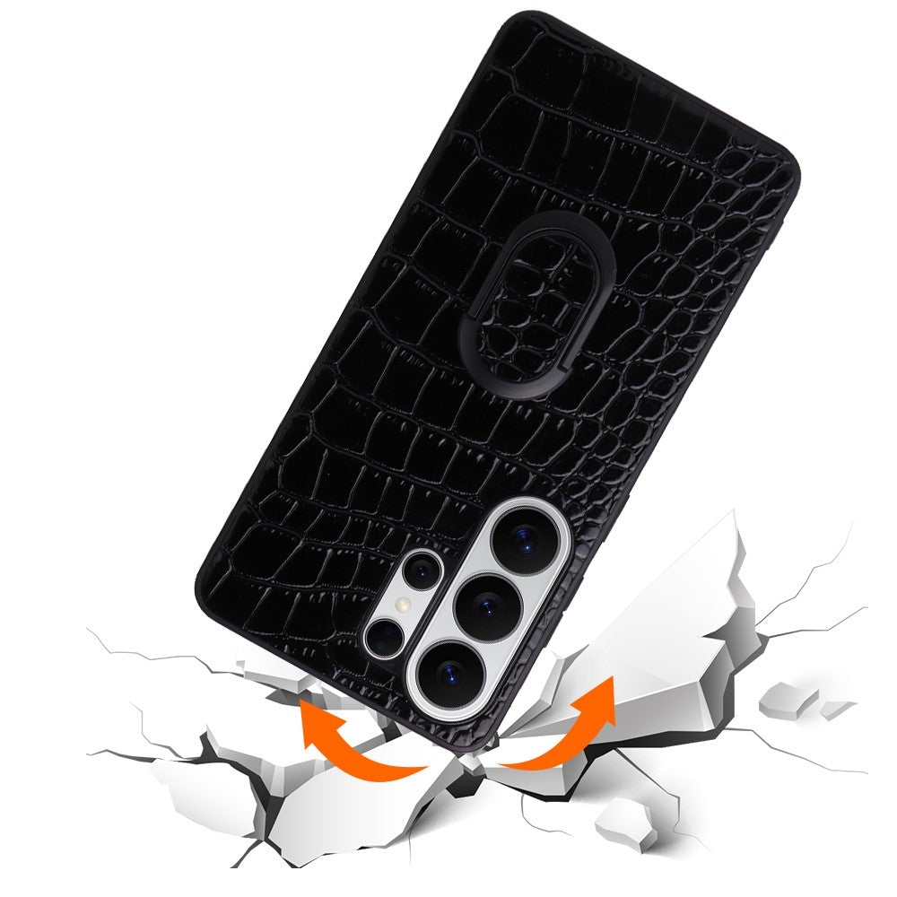 Samsung Galaxy S26 Ultra Skal Stativ Läder+TPU+PC mobil Baksida