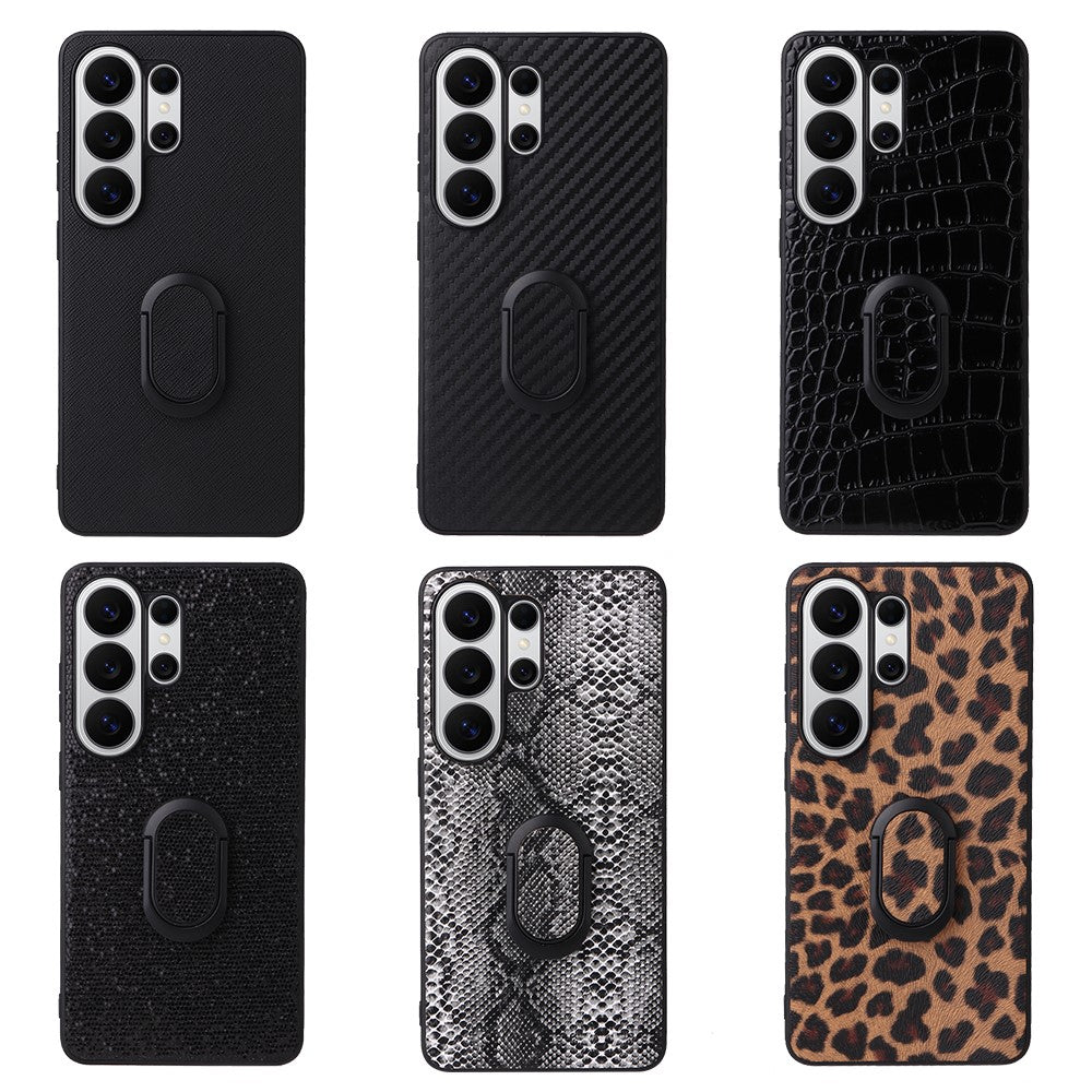Samsung Galaxy S26 Ultra Skal Stativ Läder+TPU+PC mobil Baksida