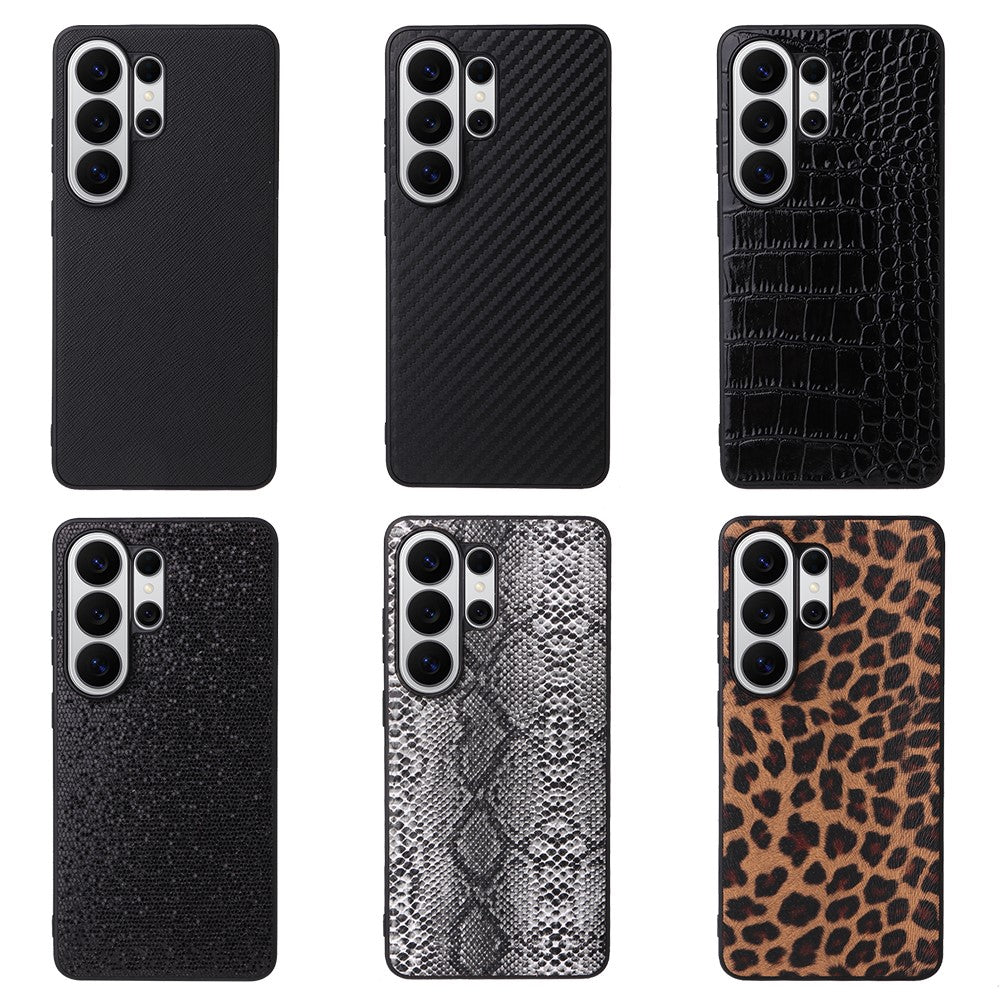 Samsung Galaxy S26 Ultra-skal i PU-läder + TPU + PC-baksida