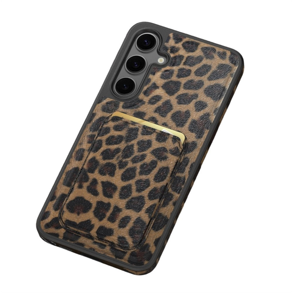 Samsung Galaxy S26+ Skal Magnetiskt Korthållare PU Läder + PC + TPU Reptåligt mobilskal