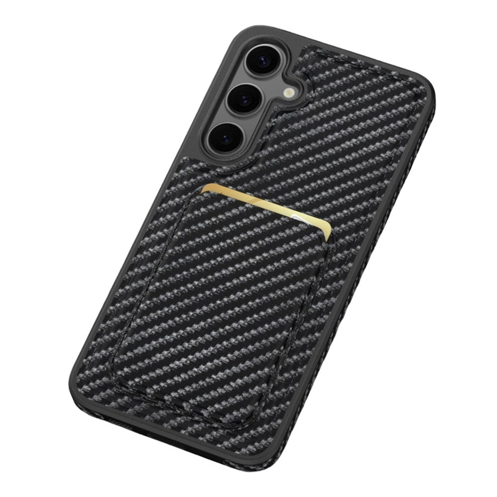 Samsung Galaxy S26+ Skal Magnetiskt Korthållare PU Läder + PC + TPU Reptåligt mobilskal