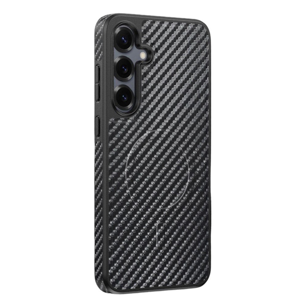 Magnetiskt skal för Samsung Galaxy S26+, PU-läderbelagt PC + TPU, reptåligt mobilskal