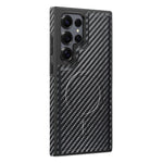 Samsung Galaxy S24 Ultra Magnetiskt Skal PU Läderbelagd PC + TPU Reptåligt mobilskal